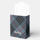Clan MacKay Wappen über Blue Tartan Geschenkschachtel (Geöffnet)