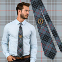 Clan MacKay Wappen über Blue Tartan