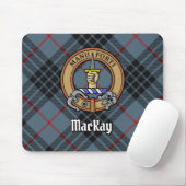 Clan MacKay Wappen über Blue Tartan Mousepad (Mit Mouse)