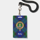 Clan MacKay Wappen über Tartan Ausweis (Vorderseite mit Lanyard)