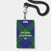 Clan MacKay Wappen über Tartan Ausweis (Rückseite mit Lanyard)