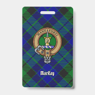 Clan MacKay-Wappen über Tartan Ausweis