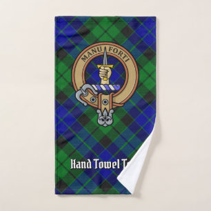 Clan MacKay Wappen über Tartan Badhandtuch Set