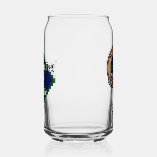 Clan MacKay Wappen über Tartan Dosenglas (Rechts)