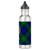 Clan MacKay Wappen über Tartan Edelstahlflasche (Rechts)