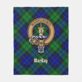 Clan MacKay Wappen über Tartan Fleecedecke (Vorderseite)
