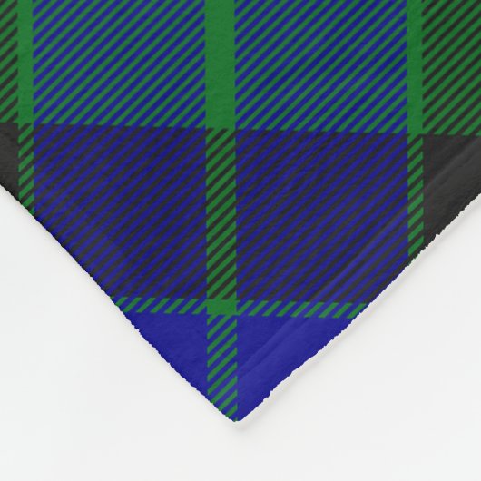 Clan MacKay Wappen über Tartan Fleecedecke (Ecke)