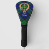 Clan MacKay Wappen über Tartan Golf Headcover (Vorderseite)