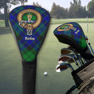 Clan MacKay Wappen über Tartan Golf Headcover
