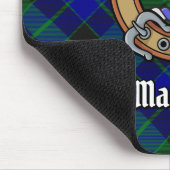 Clan MacKay Wappen über Tartan Mousepad (Ecke)