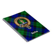 Clan MacKay Wappen über Tartan Notizblock (Rechte Seite)