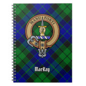 Clan MacKay Wappen über Tartan Notizblock (Vorderseite)