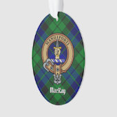 Clan MacKay Wappen über Tartan Ornament (Vorderseite)