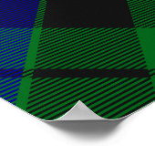 Clan MacKay Wappen über Tartan Poster (Ecke)