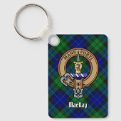 Clan MacKay Wappen über Tartan Schlüsselanhänger (Vorderseite)