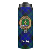 Clan MacKay Wappen über Tartan Thermosbecher (Vorderseite)