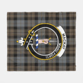 Clan MacKay Weathered Tartan Kariert Fleecedecke (Vorderseite (Horizontal))