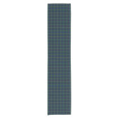 Clan Mackenzie Blue und Green Scottish Tartan Kurzer Tischläufer (Vorderseite)
