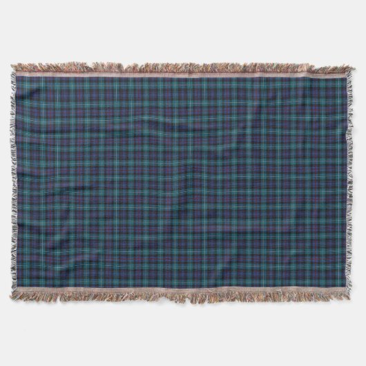 Clan Mackenzie Blue und Türkis Moderner Tartan Decke (Vorderseite)
