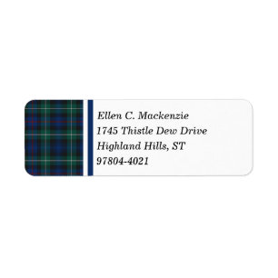 Clan Mackenzie Dark Blue und Green Scottish Tartan