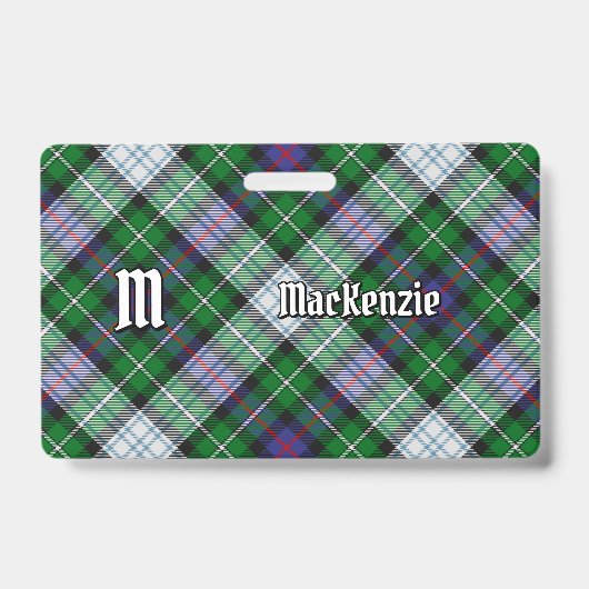 Clan MacKenzie Dress Tartan Abzeichen Ausweis (Vorderseite)