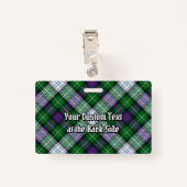 Clan MacKenzie Dress Tartan Abzeichen Ausweis (Rückseite mit Klammer)