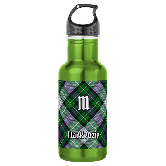 Clan MacKenzie Dress Tartan Edelstahlflasche (Vorderseite)
