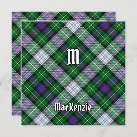 Clan MacKenzie Dress Tartan Einladung (Vorne/Hinten)