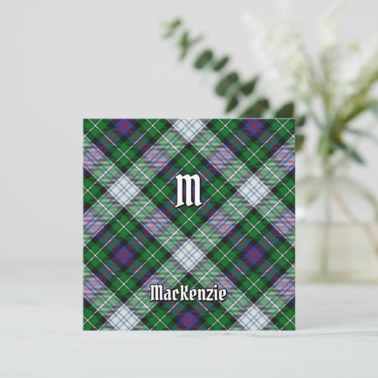 Clan MacKenzie Dress Tartan Einladung (Stehend Vorderseite)