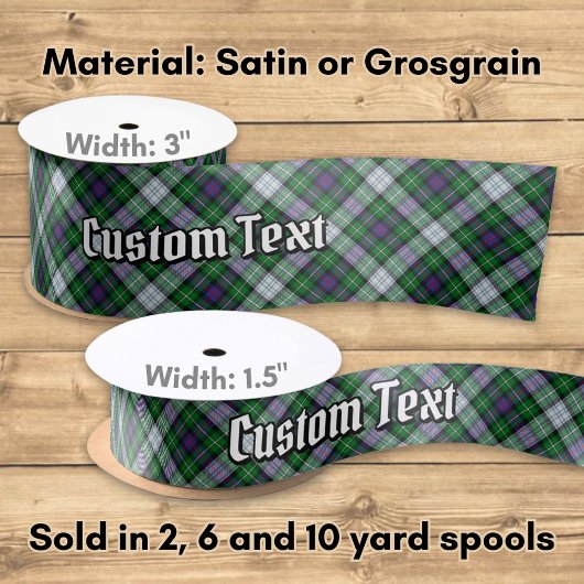 Clan MacKenzie Dress Tartan Satin Ribbon Satinband