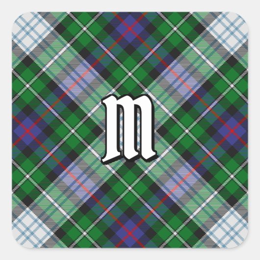 Clan MacKenzie Dress Tartan Square Sticker (Vorderseite)