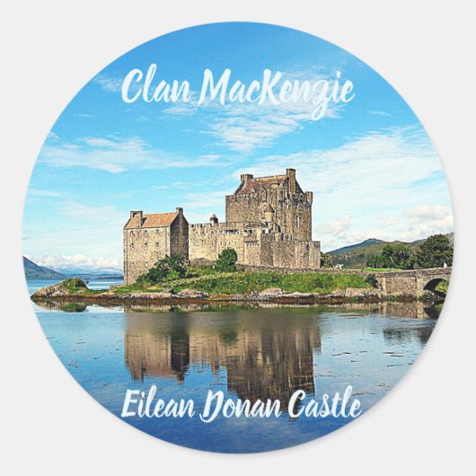 Clan MacKenzie Eilean Donan Castle Scotland Runder Aufkleber (Vorderseite)