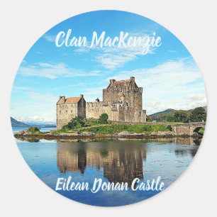 Clan MacKenzie Eilean Donan Schloss Schottland Runder Aufkleber