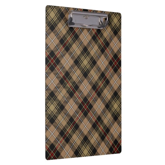 Clan MacKenzie Hunting Brown Tartan Clipboard Klemmbrett (Rechts)