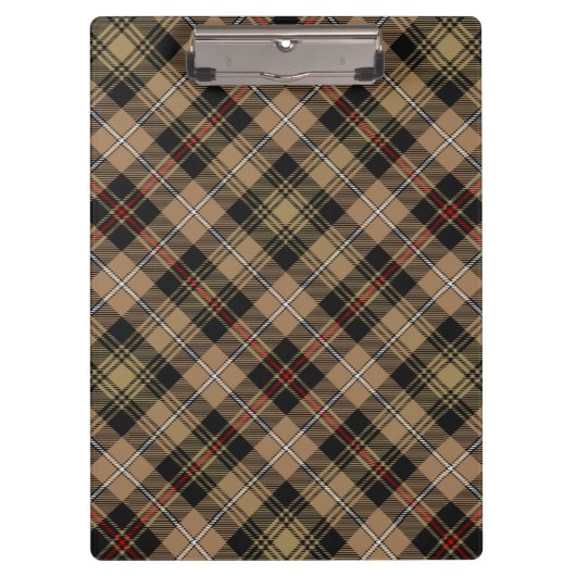 Clan MacKenzie Hunting Brown Tartan Clipboard Klemmbrett (Vorderseite)