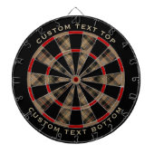 Clan MacKenzie Hunting Brown Tartan Dart Board Dartscheibe (vorne)