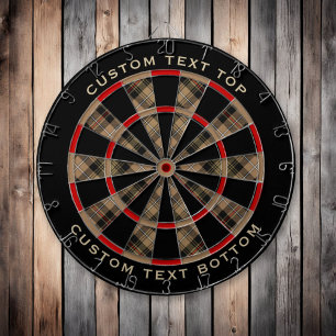 Clan MacKenzie Hunting Brown Tartan Dart Board Dartscheibe