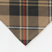 Clan MacKenzie Hunting Brown Tartan Fleece Blanket (Ecke)