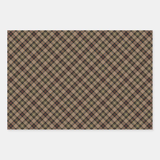 Clan MacKenzie Hunting Brown Tartan Geschenkpapier Set (Vorderseite 2)