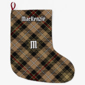Clan MacKenzie Hunting Brown Tartan Großer Weihnachtsstrumpf (Vorderseite)