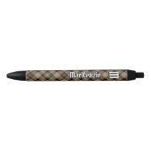 Clan MacKenzie Hunting Brown Tartan Ink Pen Kugelschreiber (Vorderseite)