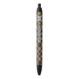 Clan MacKenzie Hunting Brown Tartan Ink Pen Kugelschreiber