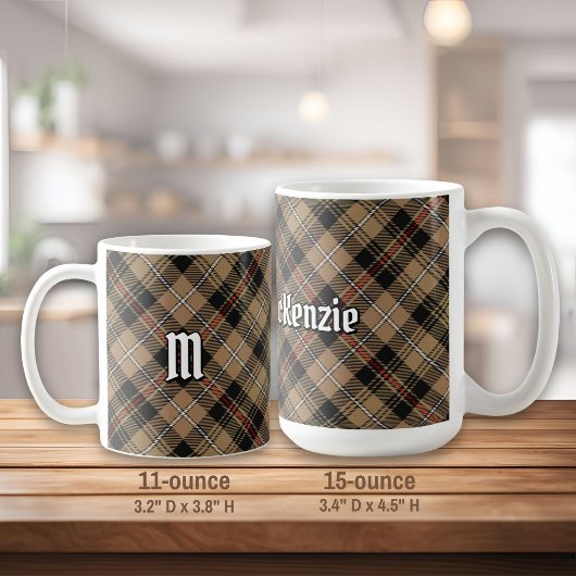 Clan MacKenzie Hunting Brown Tartan Kaffeetasse