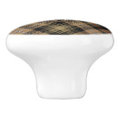 Clan MacKenzie Hunting Brown Tartan Keramik Knob Keramikknauf (Seitenansicht)