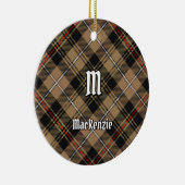Clan MacKenzie Hunting Brown Tartan Keramik Ornament (Rechts)