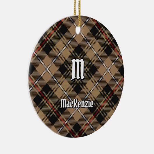 Clan MacKenzie Hunting Brown Tartan Keramik Ornament (Rechts)