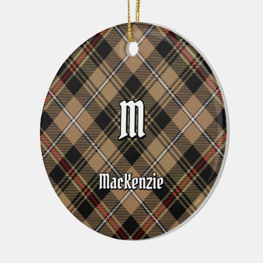 Clan MacKenzie Hunting Brown Tartan Keramik Ornament (Links)