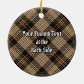 Clan MacKenzie Hunting Brown Tartan Keramik Ornament (Hinten)