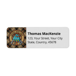 Clan MacKenzie Hunting Brown Tartan Label