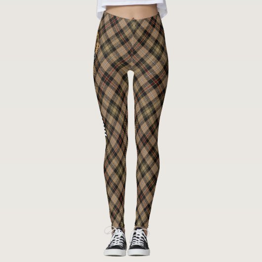 Clan MacKenzie Hunting Brown Tartan Leggings (Vorderseite)